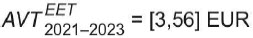 〖AVT〗^EET _2021bis2023= [3,56] EUR